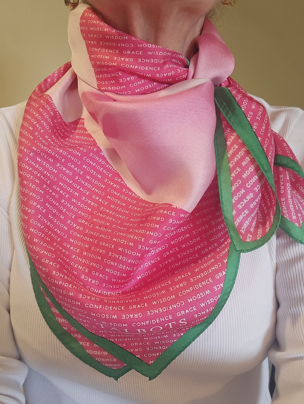 Talbots 100% Silk Scarf, 35" Square